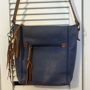 Blue leather the sak crossbody purse